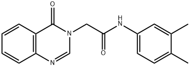 N-(3,4-dimethylphenyl)-2-(4-oxo-3(4H)-quinazolinyl)acetamide 结构式
