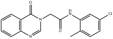 N-(5-chloro-2-methylphenyl)-2-(4-oxo-3(4H)-quinazolinyl)acetamide 结构式