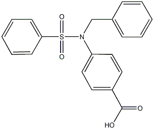 4-[benzyl(phenylsulfonyl)amino]benzoic acid 结构式
