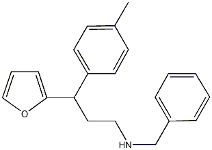 N-benzyl-3-(2-furyl)-3-(4-methylphenyl)propan-1-amine 结构式