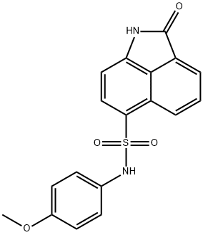 N-(4-methoxyphenyl)-2-oxo-1,2-dihydrobenzo[cd]indole-6-sulfonamide 结构式