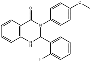 2-(2-fluorophenyl)-3-(4-methoxyphenyl)-2,3-dihydro-4(1H)-quinazolinone 结构式