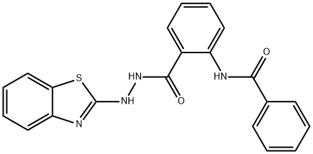 N-(2-{[2-(1,3-benzothiazol-2-yl)hydrazino]carbonyl}phenyl)benzamide 结构式