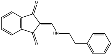 2-{[(2-phenylethyl)amino]methylene}-1H-indene-1,3(2H)-dione 结构式