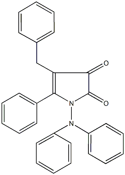 4-benzyl-1-(diphenylamino)-5-phenyl-1H-pyrrole-2,3-dione 结构式