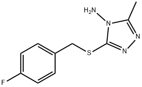 3-[(4-fluorobenzyl)sulfanyl]-5-methyl-4H-1,2,4-triazol-4-amine 结构式