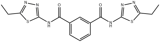 N~1~,N~3~-bis(5-ethyl-1,3,4-thiadiazol-2-yl)isophthalamide 结构式