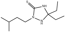 5,5-diethyl-2-isopentyl-1,2,4-triazolidine-3-thione 结构式