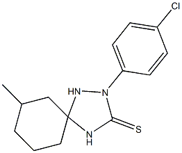 2-(4-chlorophenyl)-7-methyl-1,2,4-triazaspiro[4.5]decane-3-thione 结构式