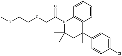4-(4-chlorophenyl)-1-[(2-methoxyethoxy)acetyl]-2,2,4-trimethyl-1,2,3,4-tetrahydroquinoline 结构式