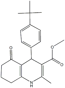 methyl 4-(4-tert-butylphenyl)-2-methyl-5-oxo-1,4,5,6,7,8-hexahydro-3-quinolinecarboxylate 结构式