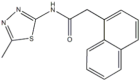 N-(5-methyl-1,3,4-thiadiazol-2-yl)-2-(1-naphthyl)acetamide 结构式