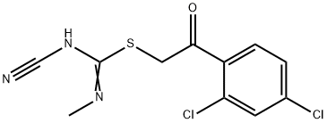 2-(2,4-dichlorophenyl)-2-oxoethyl N'-cyano-N-methylimidothiocarbamate 结构式