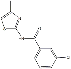 3-chloro-N-(4-methyl-1,3-thiazol-2-yl)benzamide 结构式