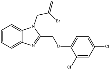 1-(2-bromo-2-propenyl)-2-[(2,4-dichlorophenoxy)methyl]-1H-benzimidazole 结构式