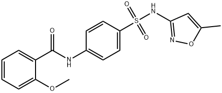 2-methoxy-N-(4-{[(5-methyl-3-isoxazolyl)amino]sulfonyl}phenyl)benzamide 结构式