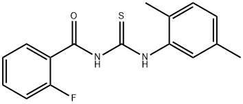 N-(2,5-dimethylphenyl)-N'-(2-fluorobenzoyl)thiourea 结构式