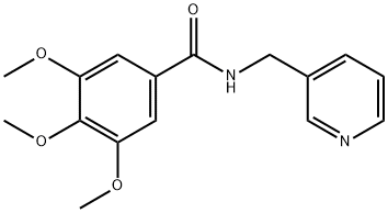 3,4,5-trimethoxy-N-(3-pyridinylmethyl)benzamide 结构式