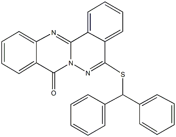 5-(benzhydrylsulfanyl)-8H-phthalazino[1,2-b]quinazolin-8-one 结构式