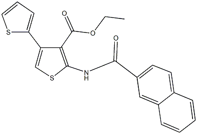 ethyl 2-(2-naphthoylamino)-2',4-bithiophene-3-carboxylate 结构式