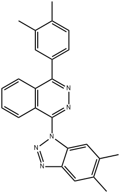 1-(5,6-dimethyl-1H-1,2,3-benzotriazol-1-yl)-4-(3,4-dimethylphenyl)phthalazine 结构式