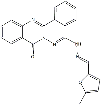 5-methyl-2-furaldehyde (8-oxo-8H-phthalazino[1,2-b]quinazolin-5-yl)hydrazone 结构式