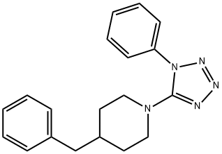 4-benzyl-1-(1-phenyl-1H-tetraazol-5-yl)piperidine 结构式