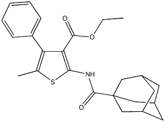 ethyl 2-[(1-adamantylcarbonyl)amino]-5-methyl-4-phenyl-3-thiophenecarboxylate 结构式