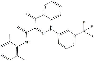N-(2,6-dimethylphenyl)-3-oxo-3-phenyl-2-{[3-(trifluoromethyl)phenyl]hydrazono}propanamide 结构式