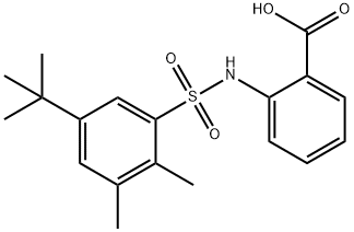 2-{[(5-tert-butyl-2,3-dimethylphenyl)sulfonyl]amino}benzoic acid 结构式