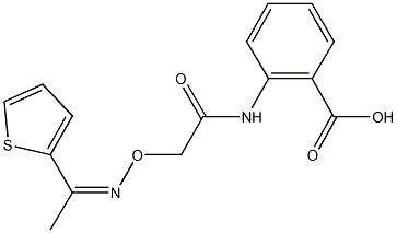 2-{[({[1-(2-thienyl)ethylidene]amino}oxy)acetyl]amino}benzoic acid 结构式