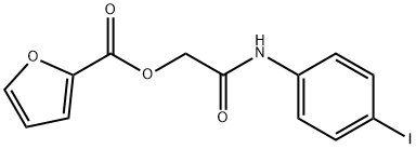 2-(4-iodoanilino)-2-oxoethyl 2-furoate 结构式