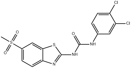 N-(3,4-dichlorophenyl)-N'-[6-(methylsulfonyl)-1,3-benzothiazol-2-yl]urea 结构式