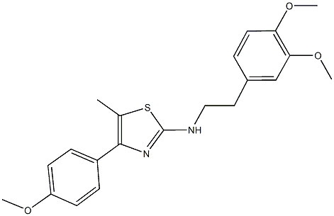 N-[2-(3,4-dimethoxyphenyl)ethyl]-N-[4-(4-methoxyphenyl)-5-methyl-1,3-thiazol-2-yl]amine 结构式