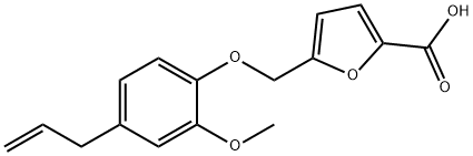 5-{[2-甲氧基-4-(丙-2-烯-1-基)苯氧基]甲基}呋喃-2-羧酸 结构式