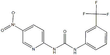 N-{5-nitro-2-pyridinyl}-N'-[3-(trifluoromethyl)phenyl]urea 结构式