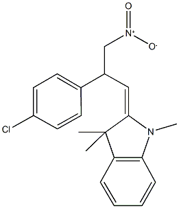 2-{2-(4-chlorophenyl)-3-nitropropylidene}-1,3,3-trimethylindoline 结构式