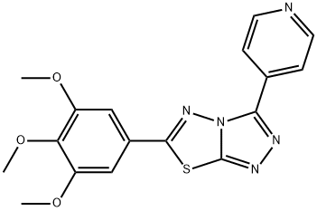 3-(4-pyridinyl)-6-(3,4,5-trimethoxyphenyl)[1,2,4]triazolo[3,4-b][1,3,4]thiadiazole 结构式