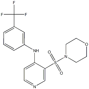 3-(4-morpholinylsulfonyl)-N-[3-(trifluoromethyl)phenyl]-4-pyridinamine 结构式