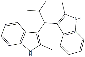 2-methyl-3-[2-methyl-1-(2-methyl-1H-indol-3-yl)propyl]-1H-indole 结构式