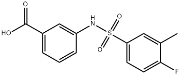 3-{[(4-fluoro-3-methylphenyl)sulfonyl]amino}benzoic acid 结构式