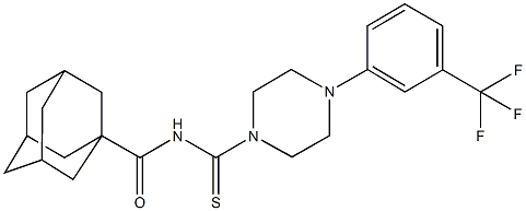 N-({4-[3-(trifluoromethyl)phenyl]-1-piperazinyl}carbothioyl)-1-adamantanecarboxamide 结构式