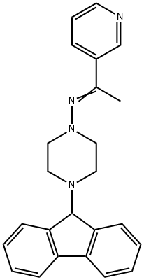 4-(9H-fluoren-9-yl)-N-[1-(3-pyridinyl)ethylidene]-1-piperazinamine 结构式