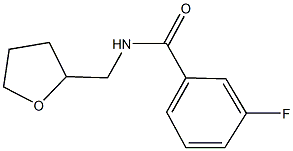 3-fluoro-N-(tetrahydro-2-furanylmethyl)benzamide 结构式