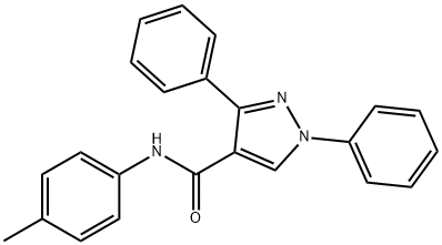 N-(4-methylphenyl)-1,3-diphenyl-1H-pyrazole-4-carboxamide 结构式