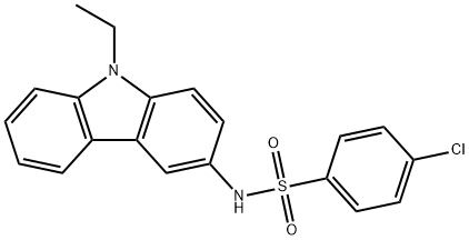 4-chloro-N-(9-ethyl-9H-carbazol-3-yl)benzenesulfonamide 结构式