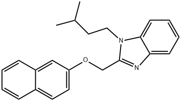 (1-isopentyl-1H-benzimidazol-2-yl)methyl 2-naphthyl ether 结构式