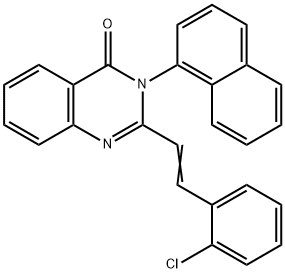 2-[2-(2-chlorophenyl)vinyl]-3-(1-naphthyl)-4(3H)-quinazolinone 结构式