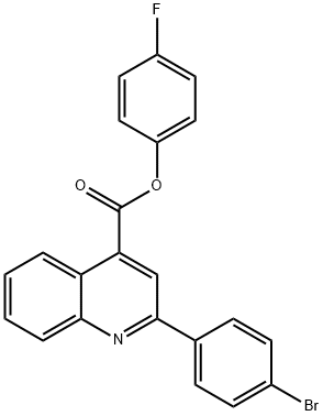 4-fluorophenyl 2-(4-bromophenyl)-4-quinolinecarboxylate 结构式