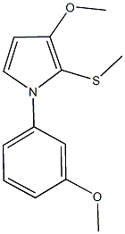 3-methoxy-1-(3-methoxyphenyl)-2-(methylsulfanyl)-1H-pyrrole 结构式